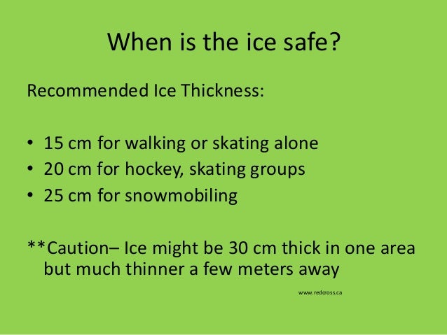 Ice Safety Chart