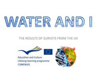 WATER AND I THE RESULTS OF SURVEYS FROM THE UK 