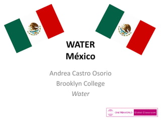 WATER
México
Andrea Castro Osorio
Brooklyn College
Water

 