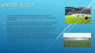 water audit project...pptx
