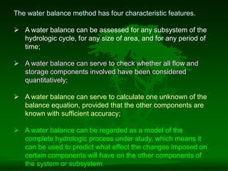 Water Balance Method Water Balance Analysis | PDF