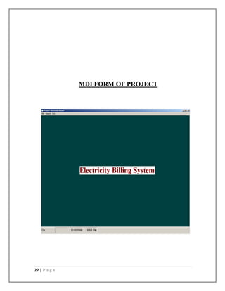27 | P a g e
MDI FORM OF PROJECT
 