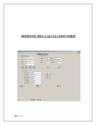 29 | P a g e
DOMESTIC BILL CALCULATION FORM
 