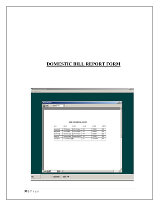 33 | P a g e
DOMESTIC BILL REPORT FORM
 