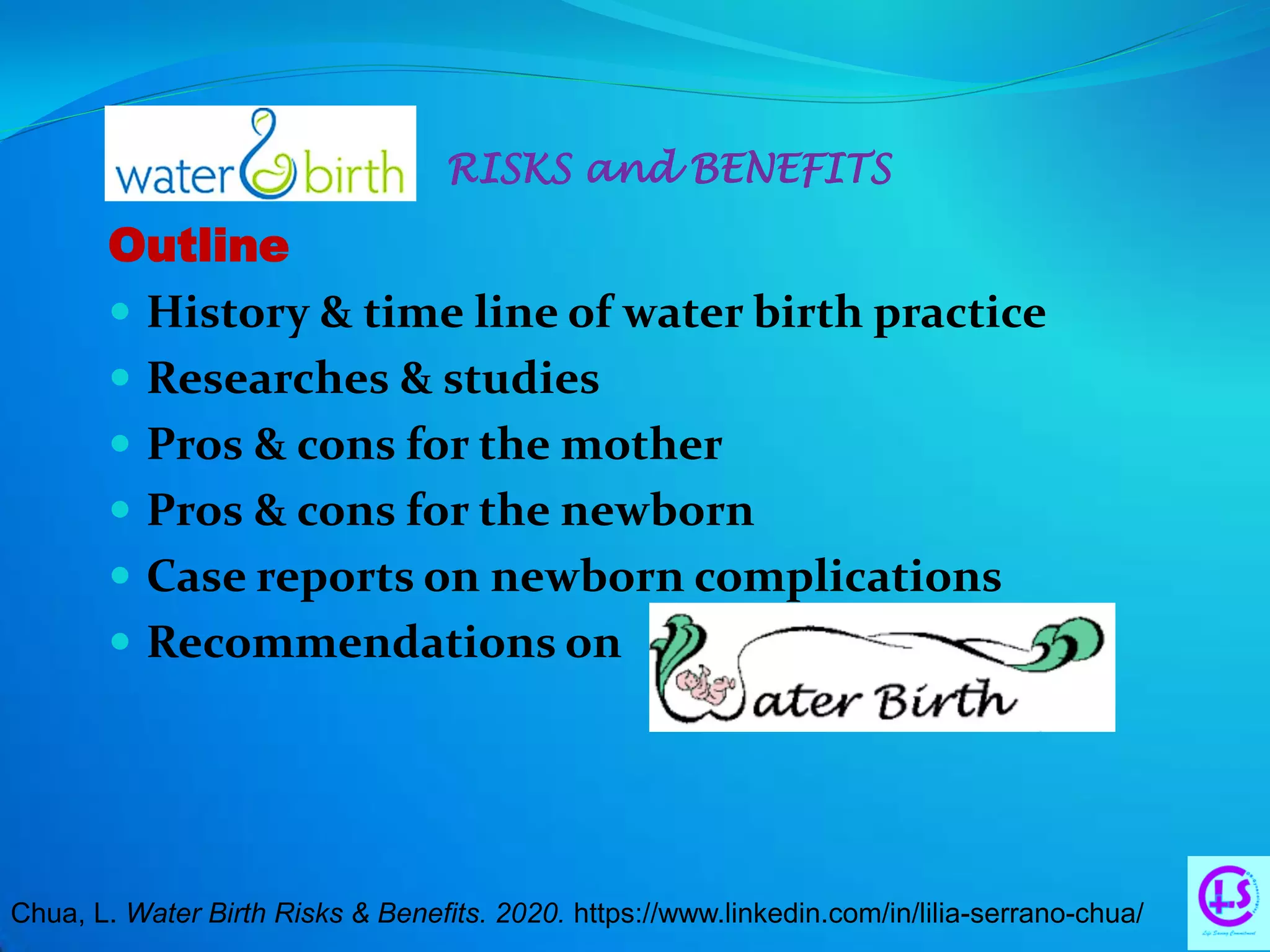 Water birth. Risk & Benefits | PDF