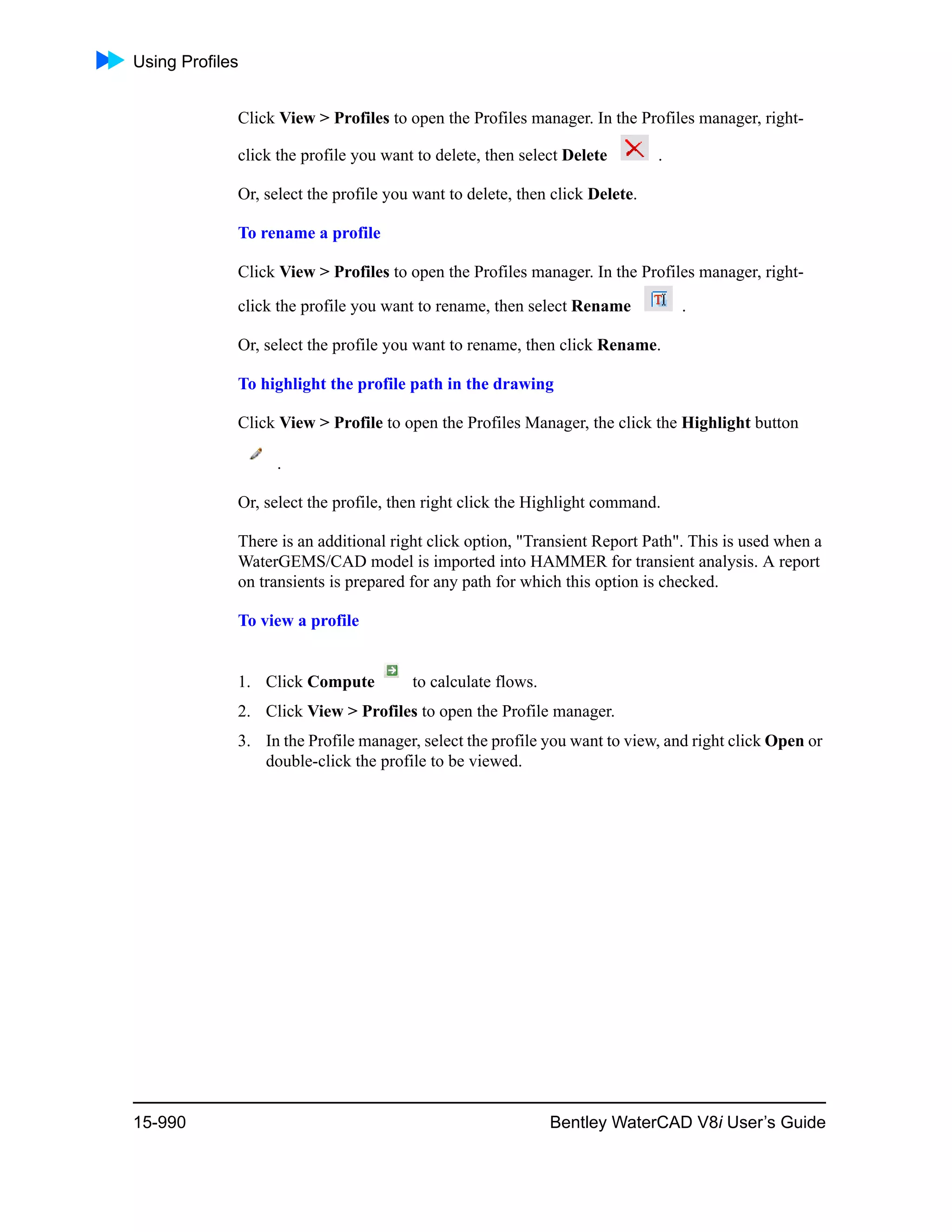 Water cad v8i user's guide