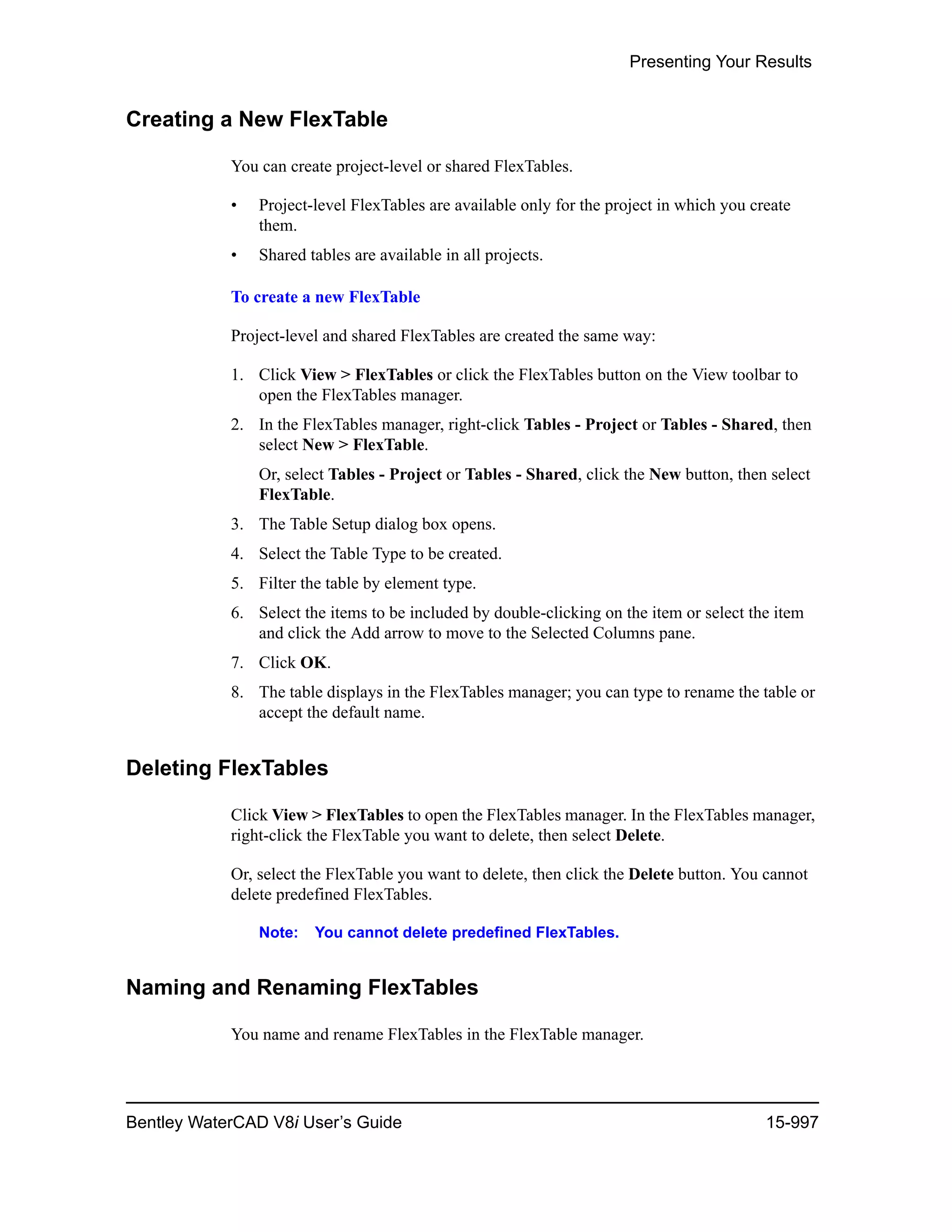 Water cad v8i user's guide