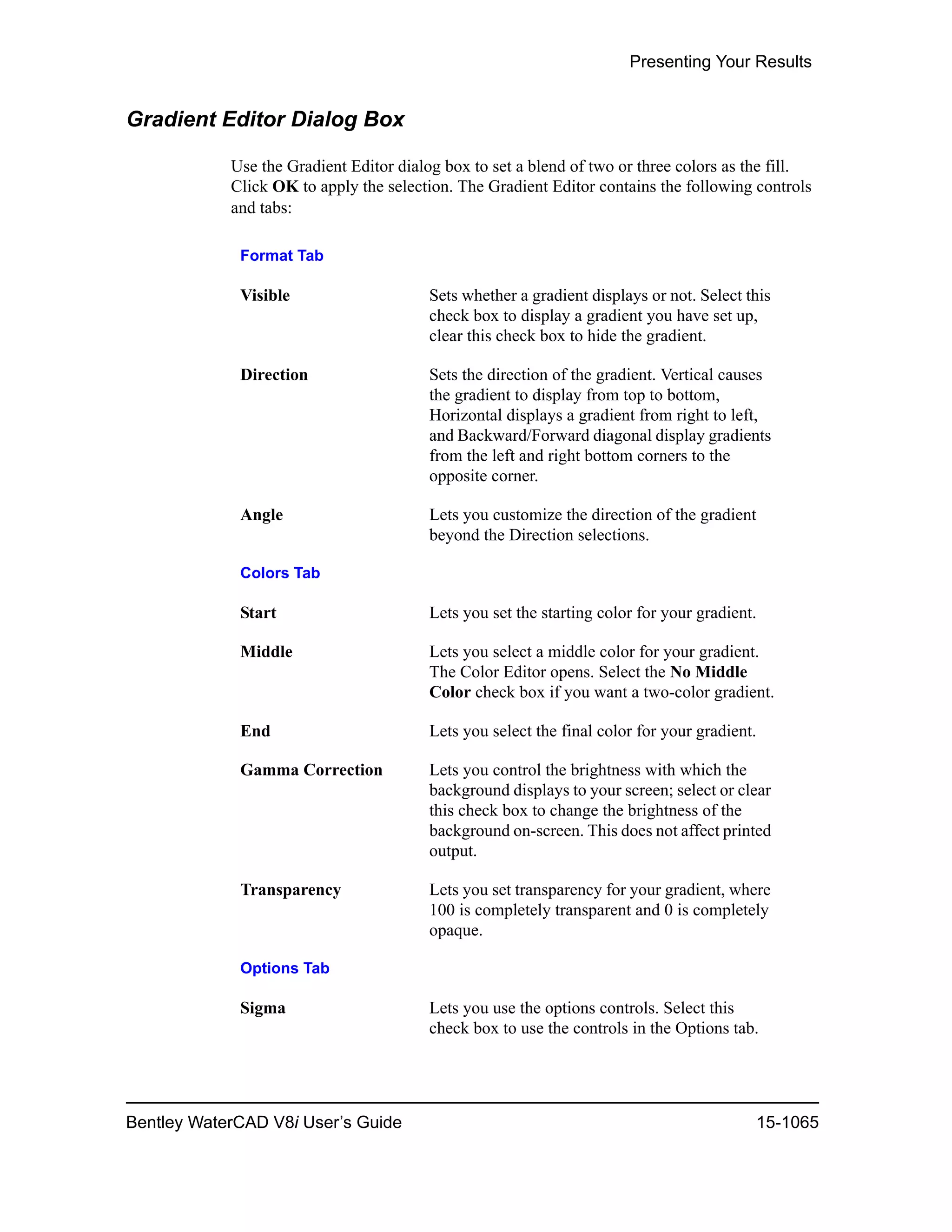 Water cad v8i user's guide