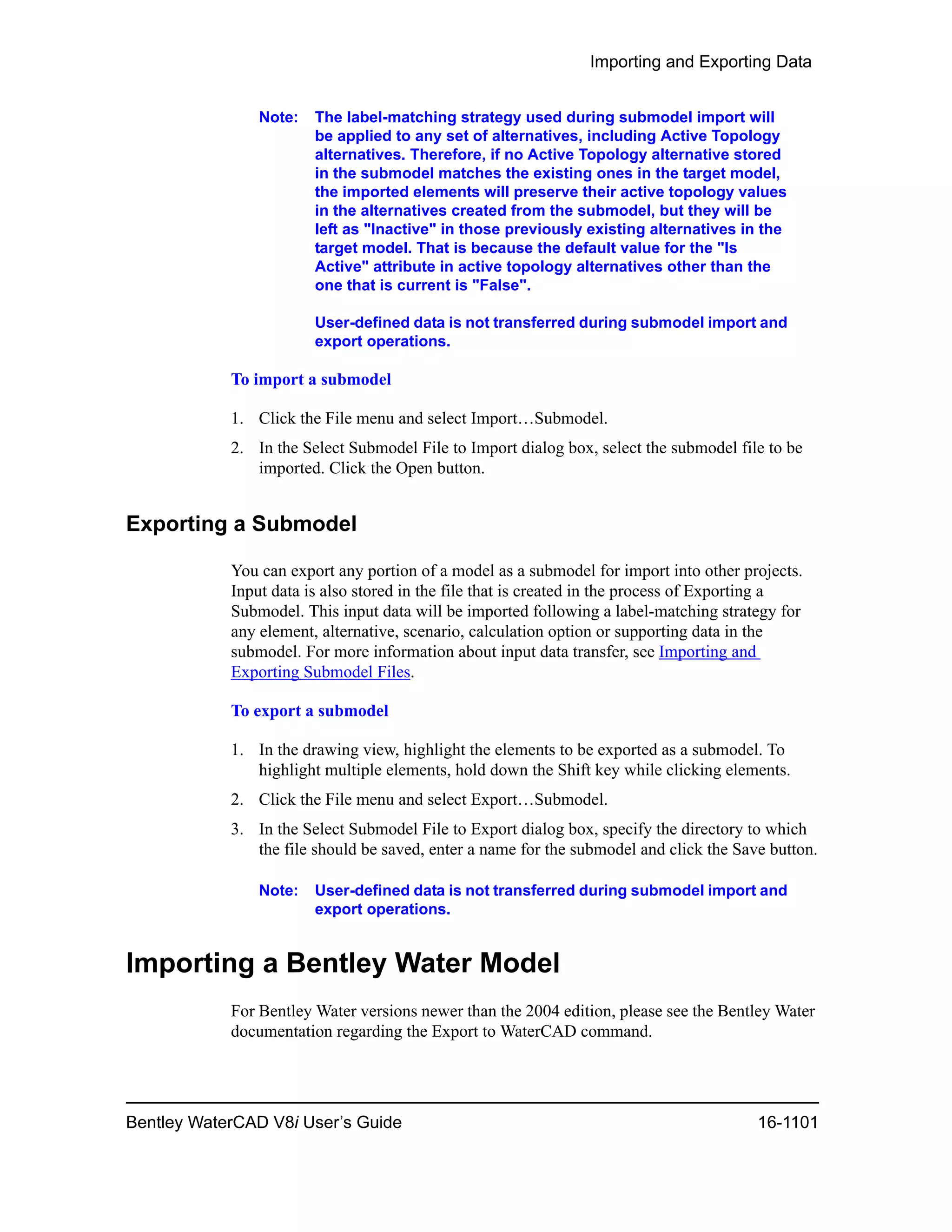 Water cad v8i user's guide
