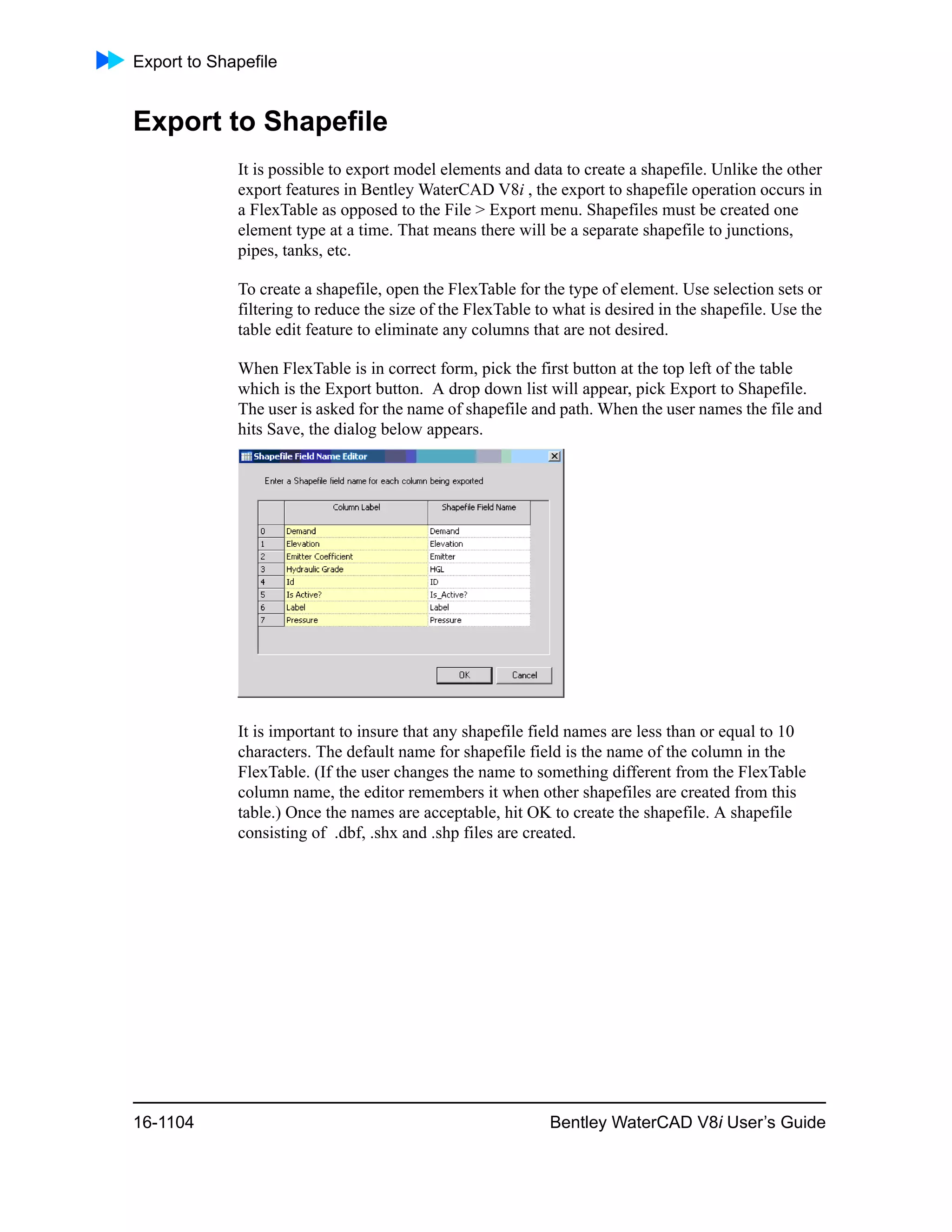 Water cad v8i user's guide