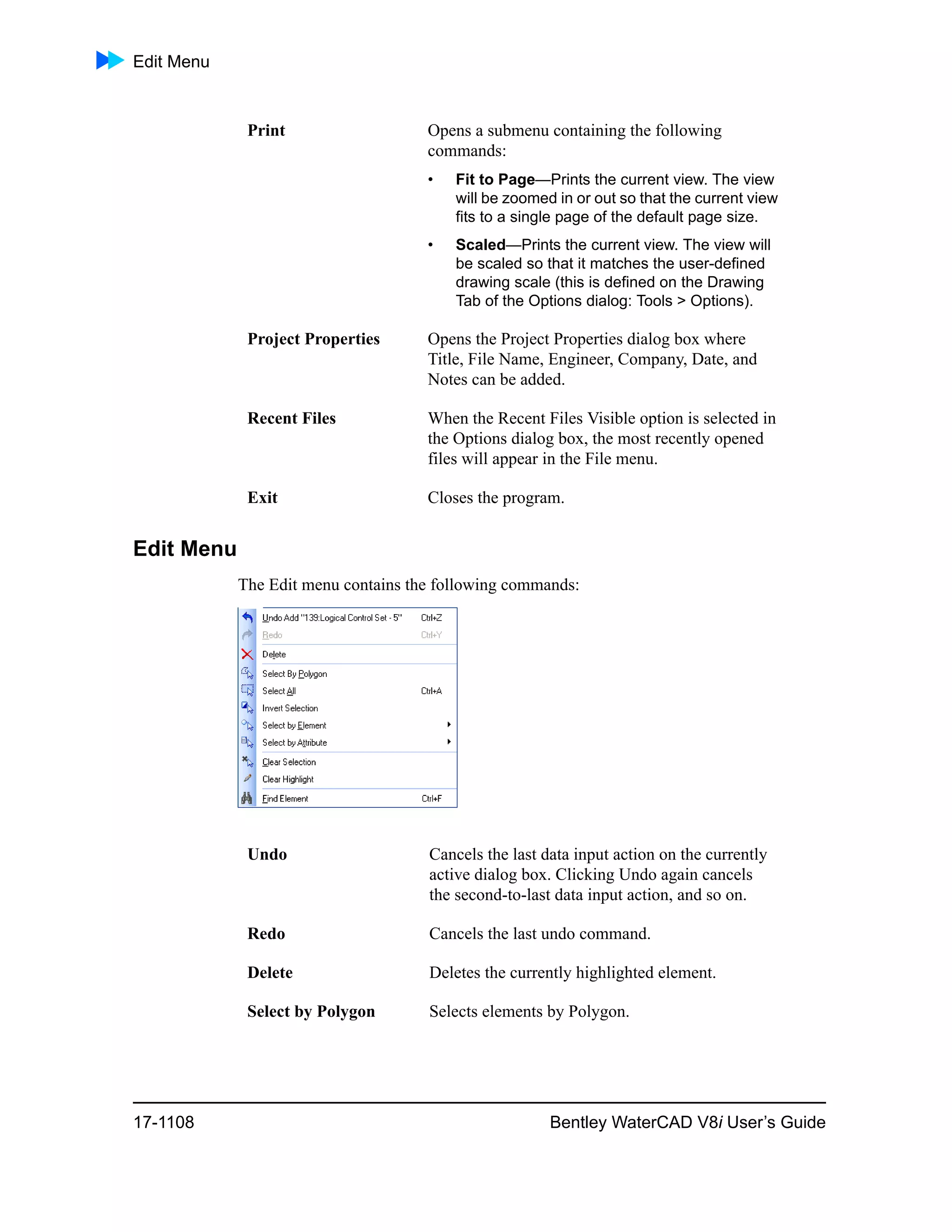 Water cad v8i user's guide
