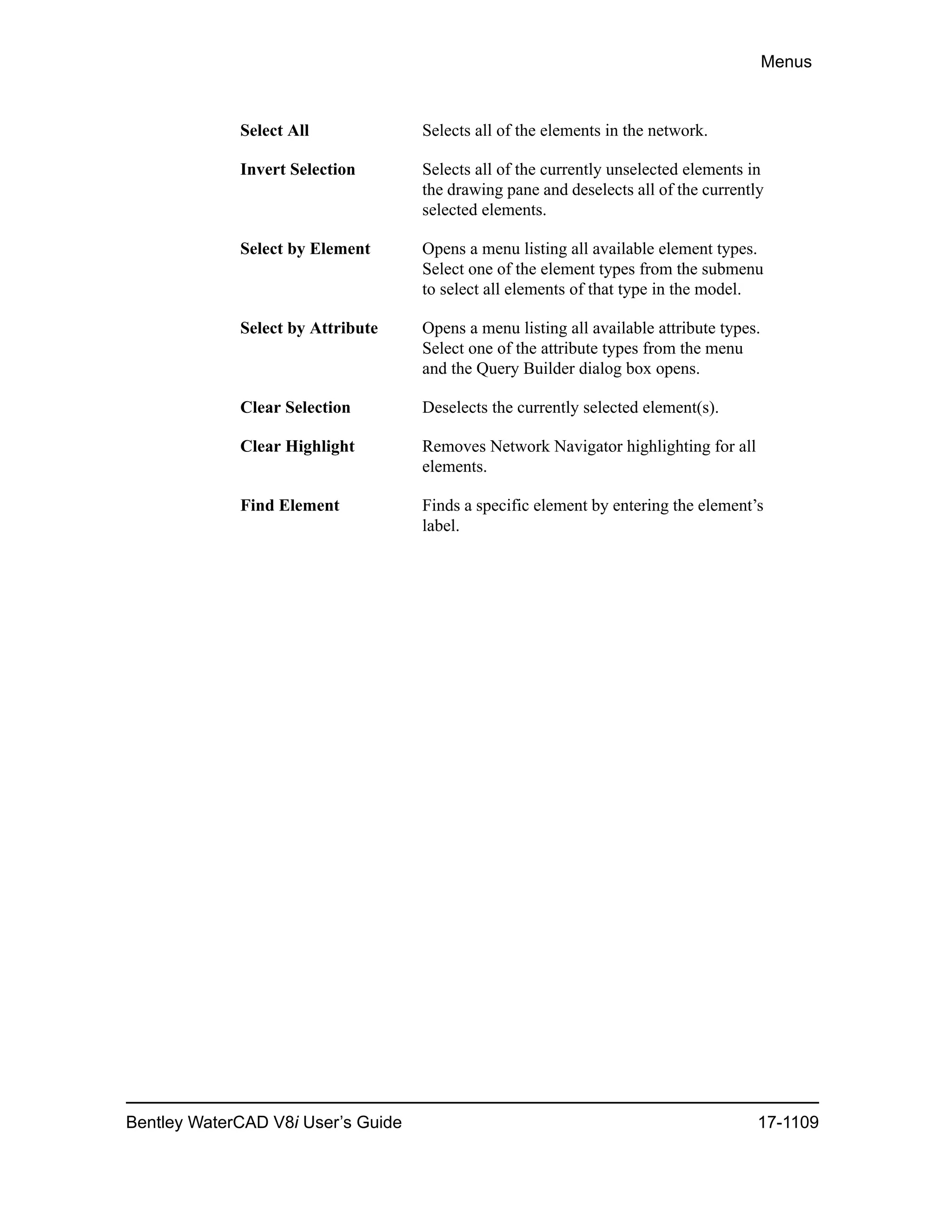 Water cad v8i user's guide