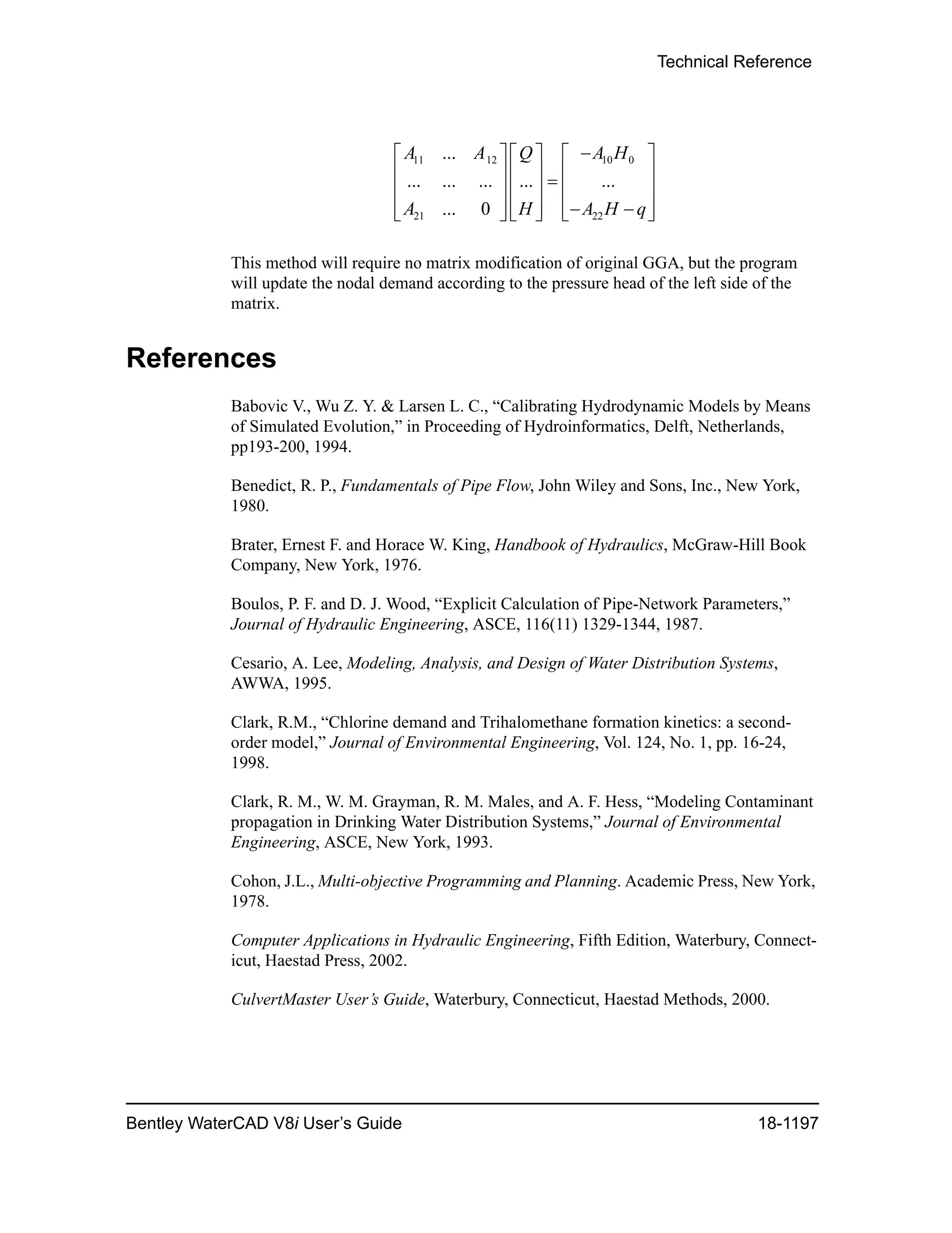 Water cad v8i user's guide