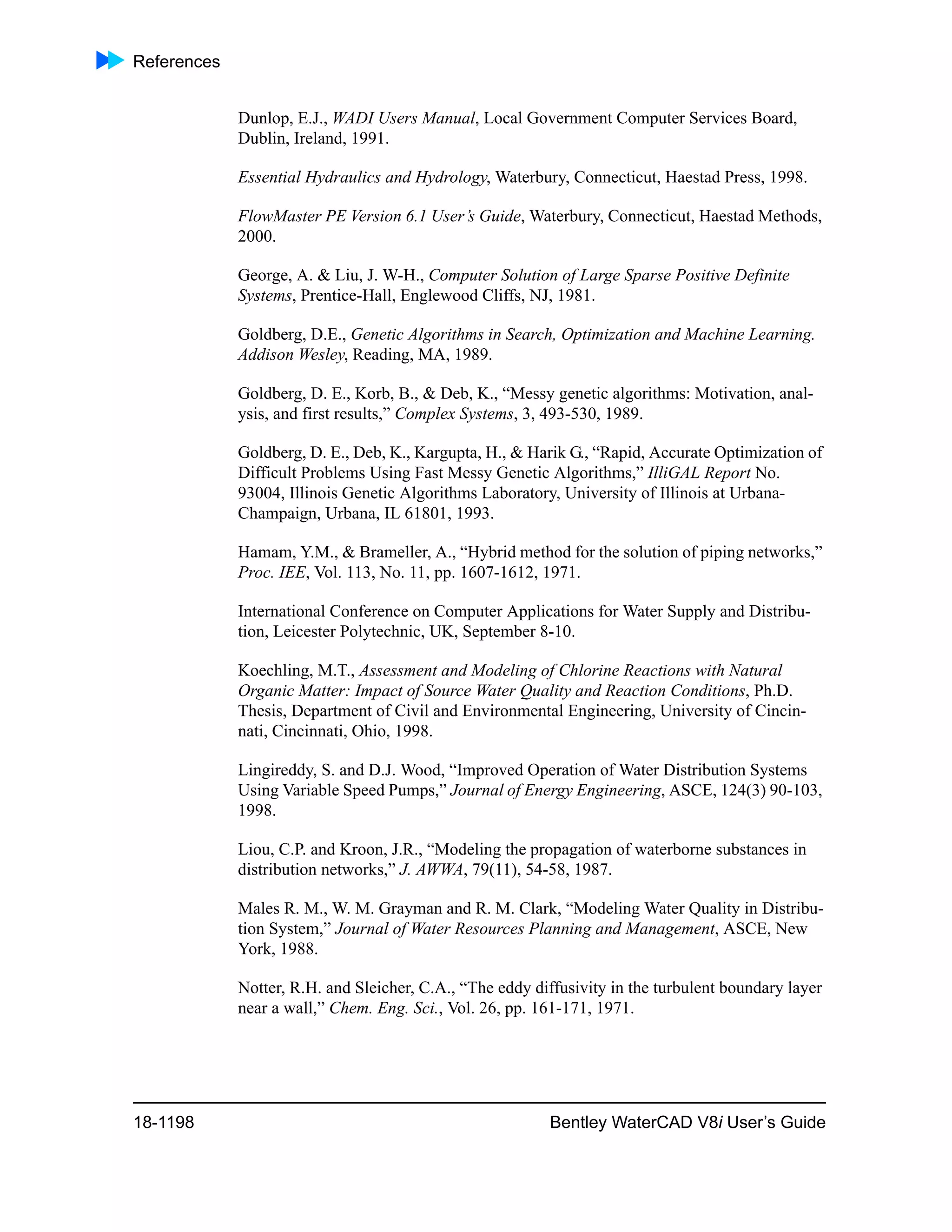 Water cad v8i user's guide