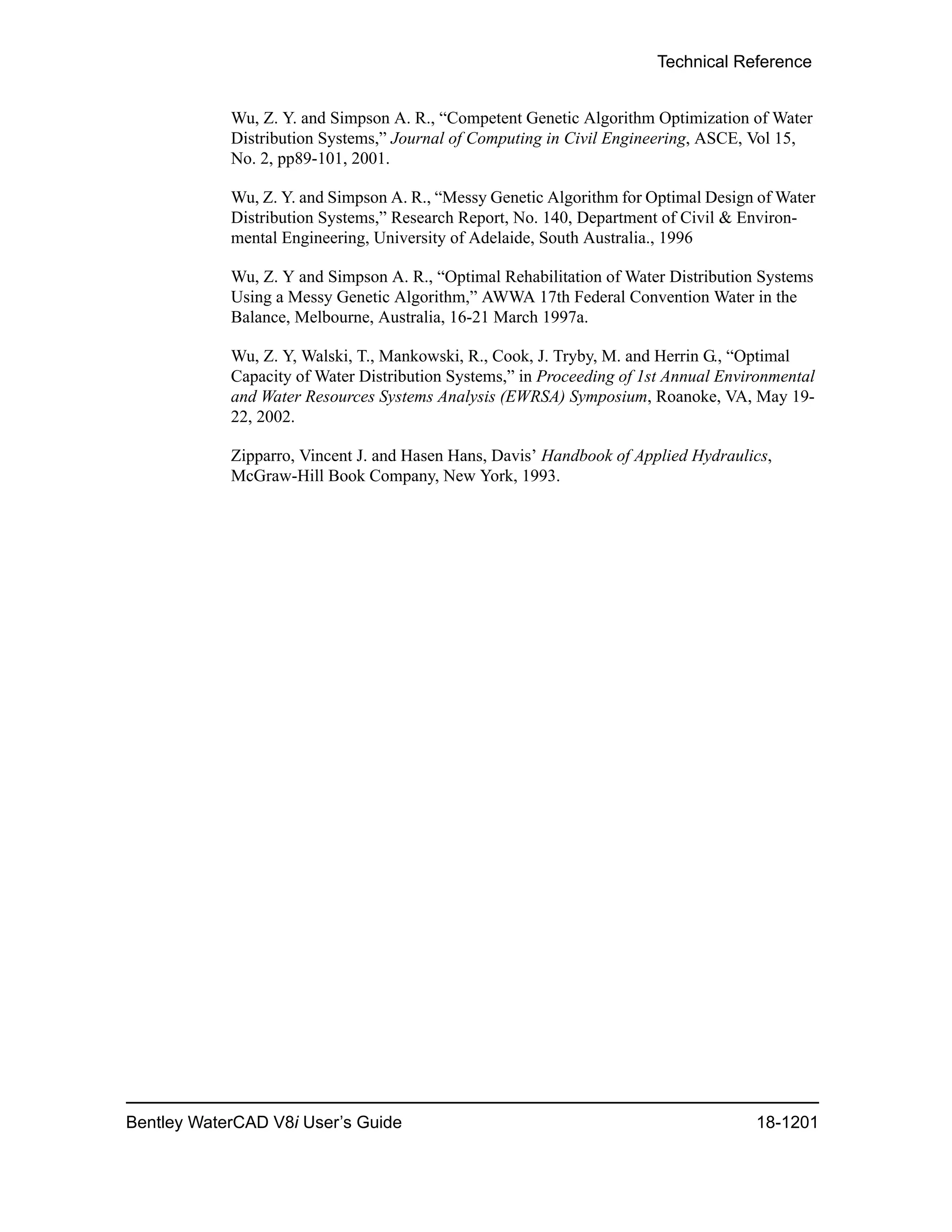 Water cad v8i user's guide