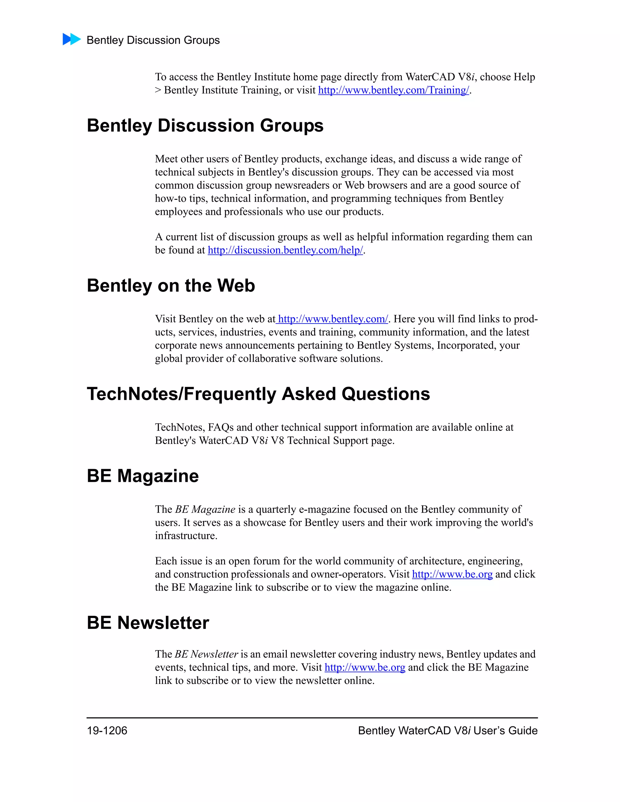 Water cad v8i user's guide