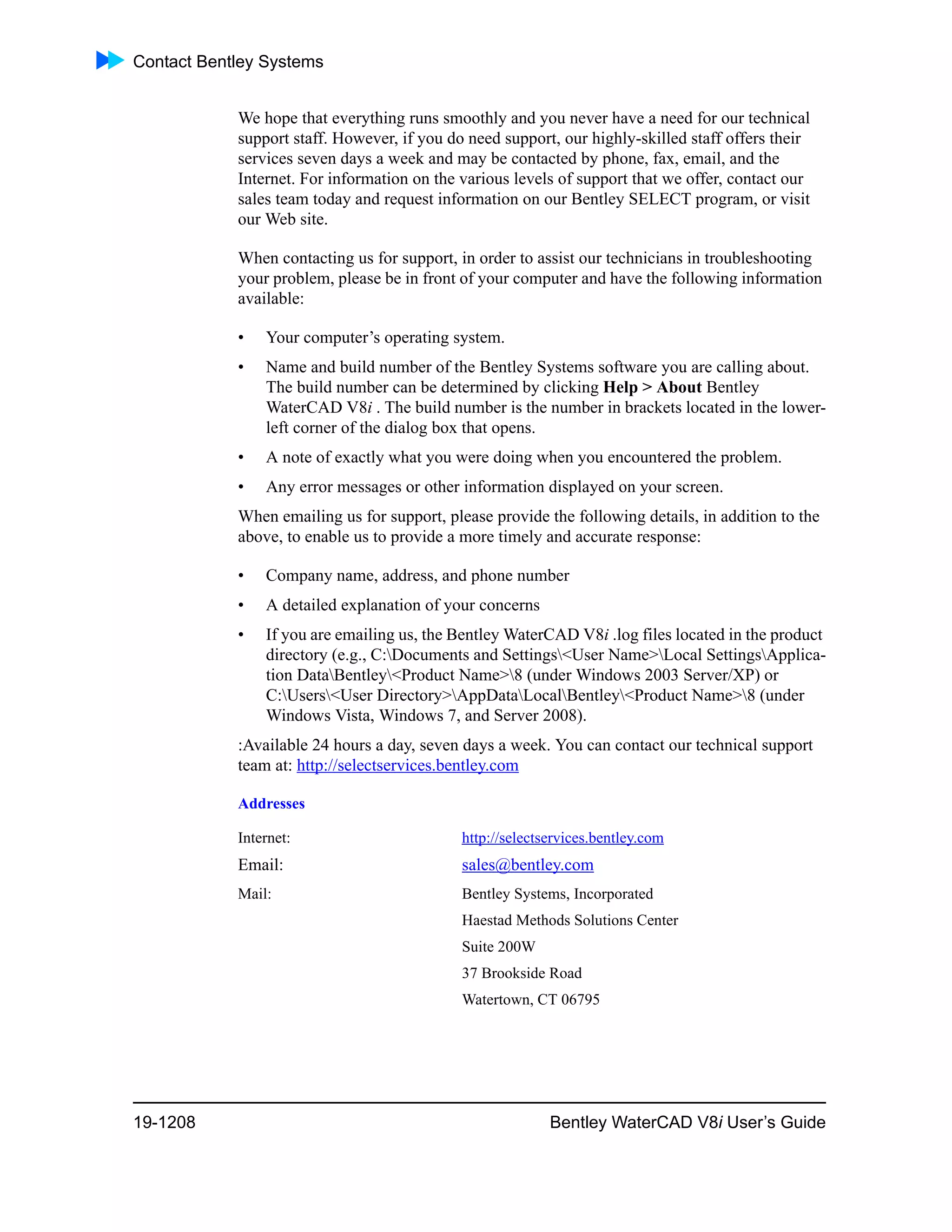 Water cad v8i user's guide