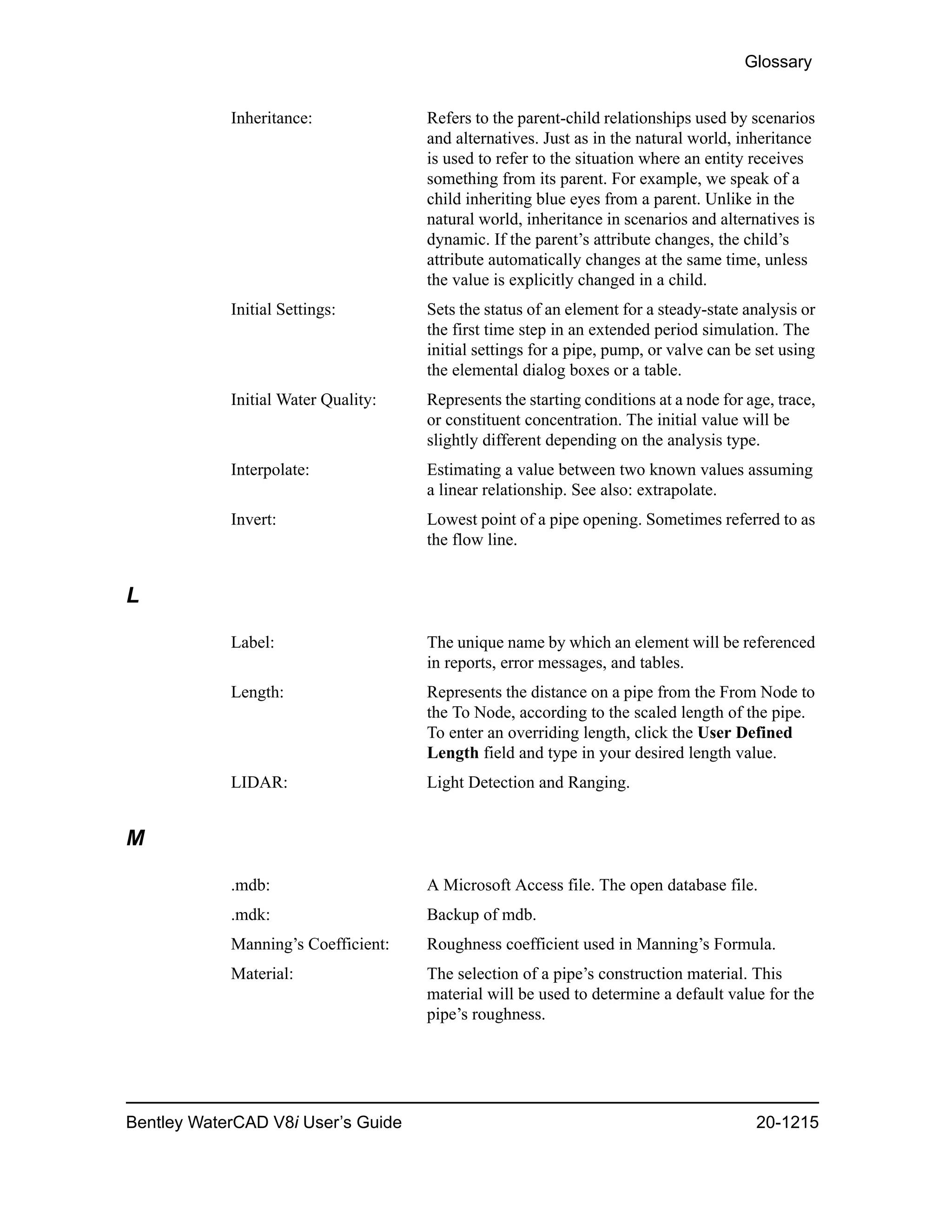 Water cad v8i user's guide