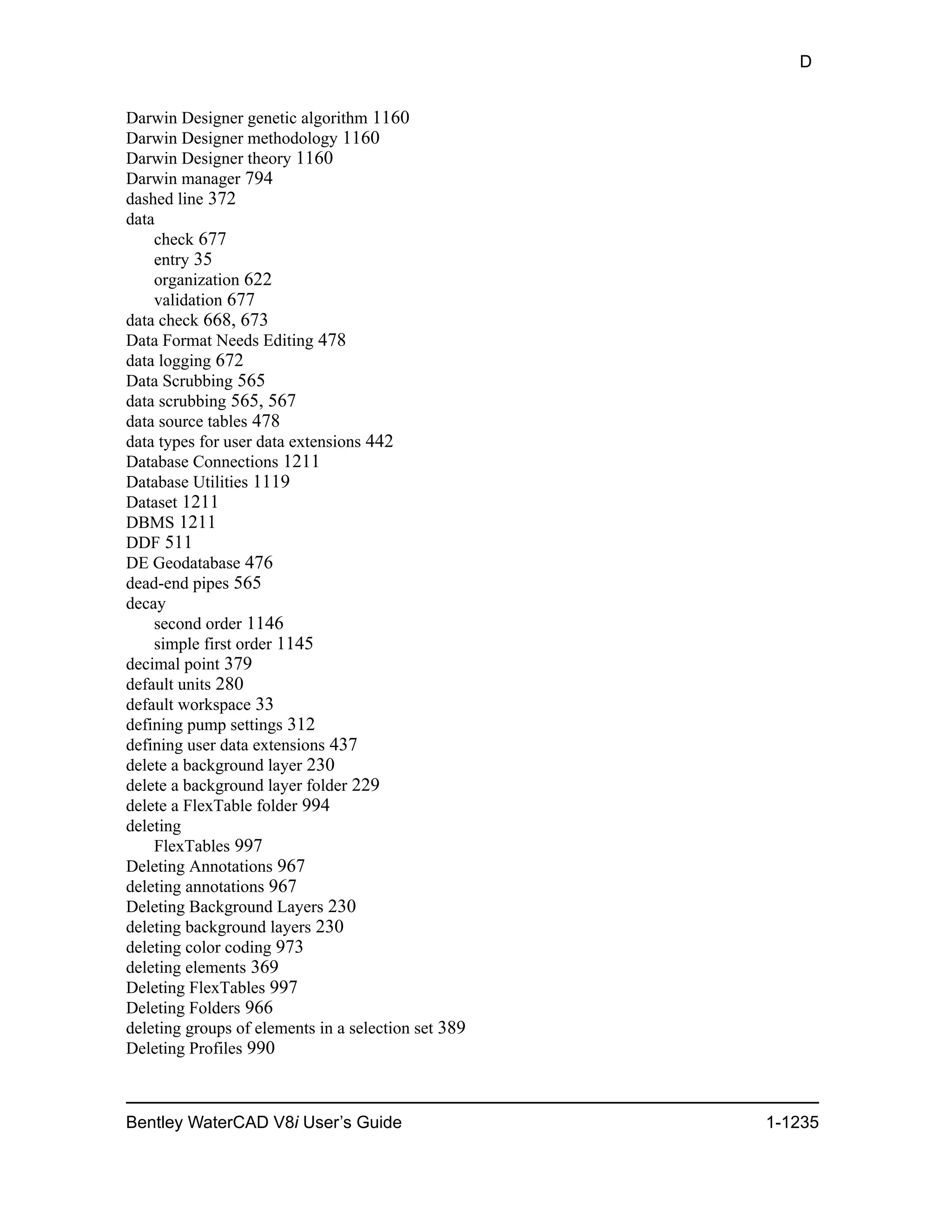 Water cad v8i user's guide