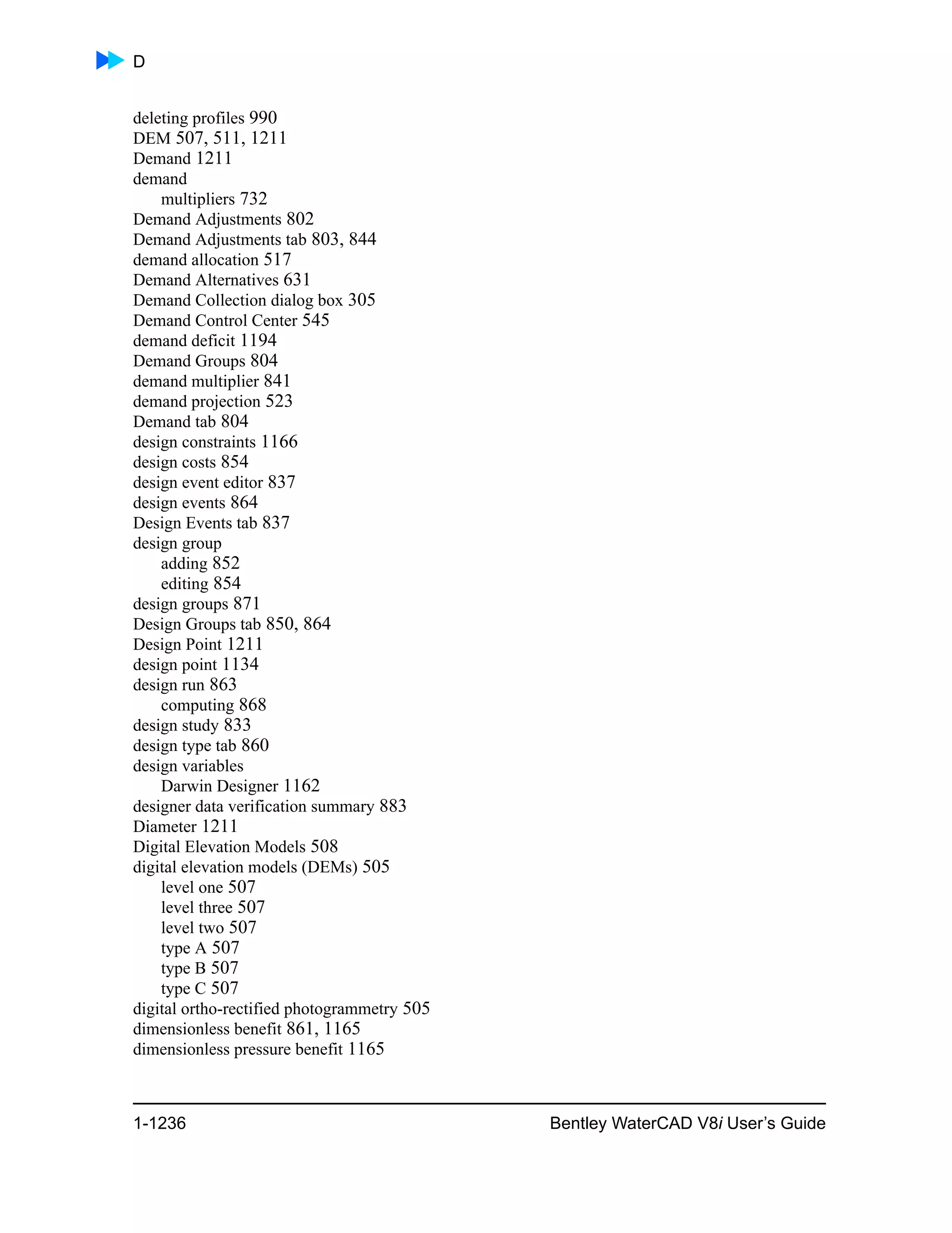 Water cad v8i user's guide