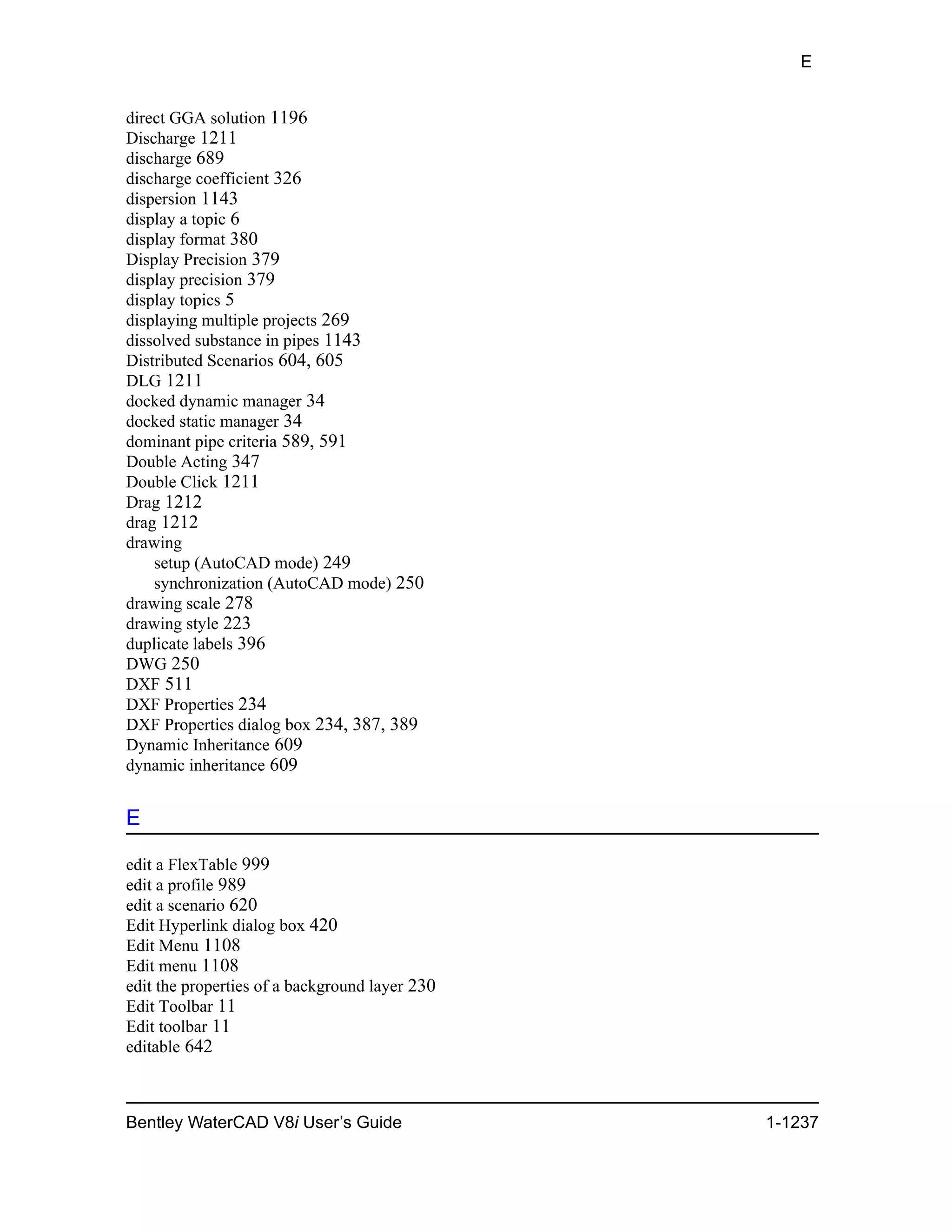 Water cad v8i user's guide