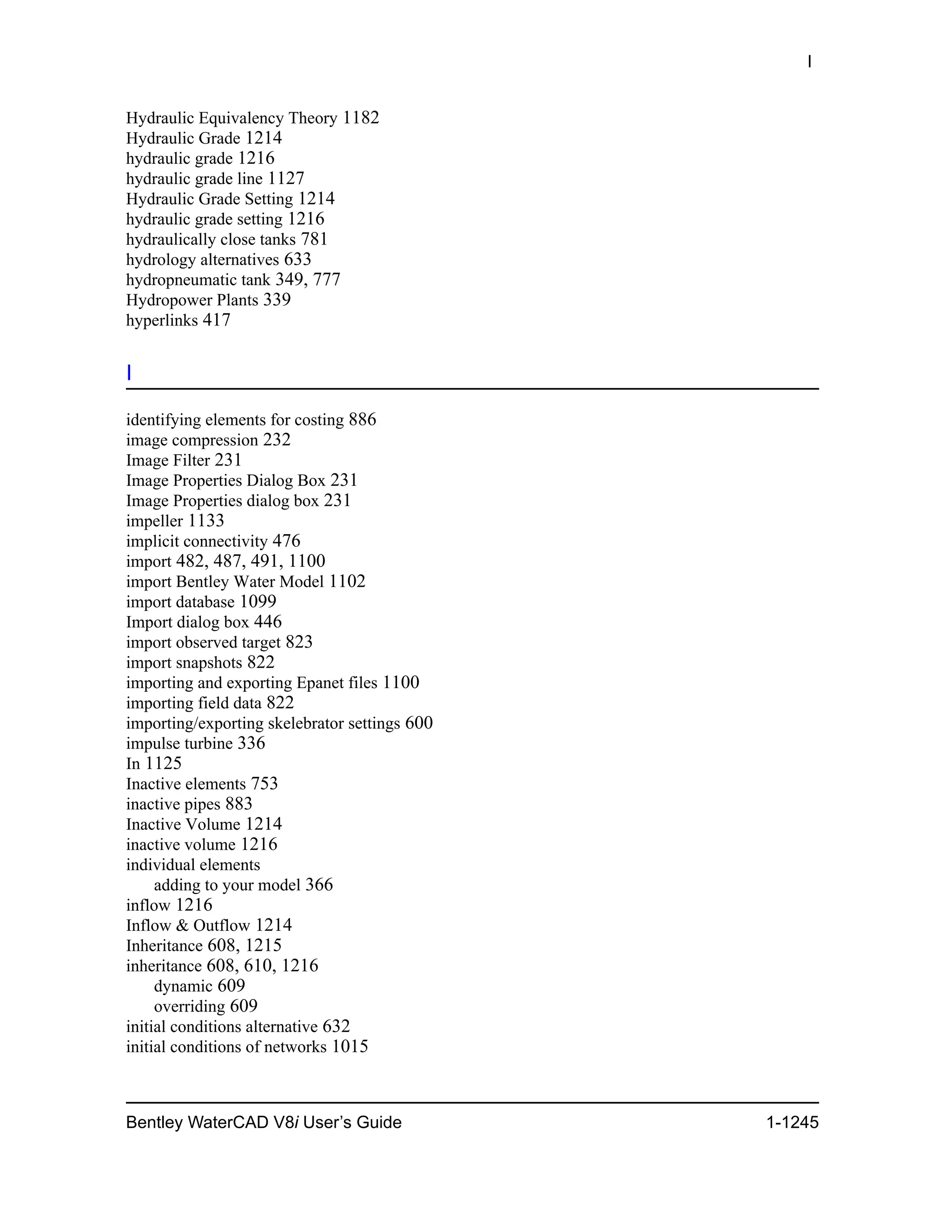 Water cad v8i user's guide