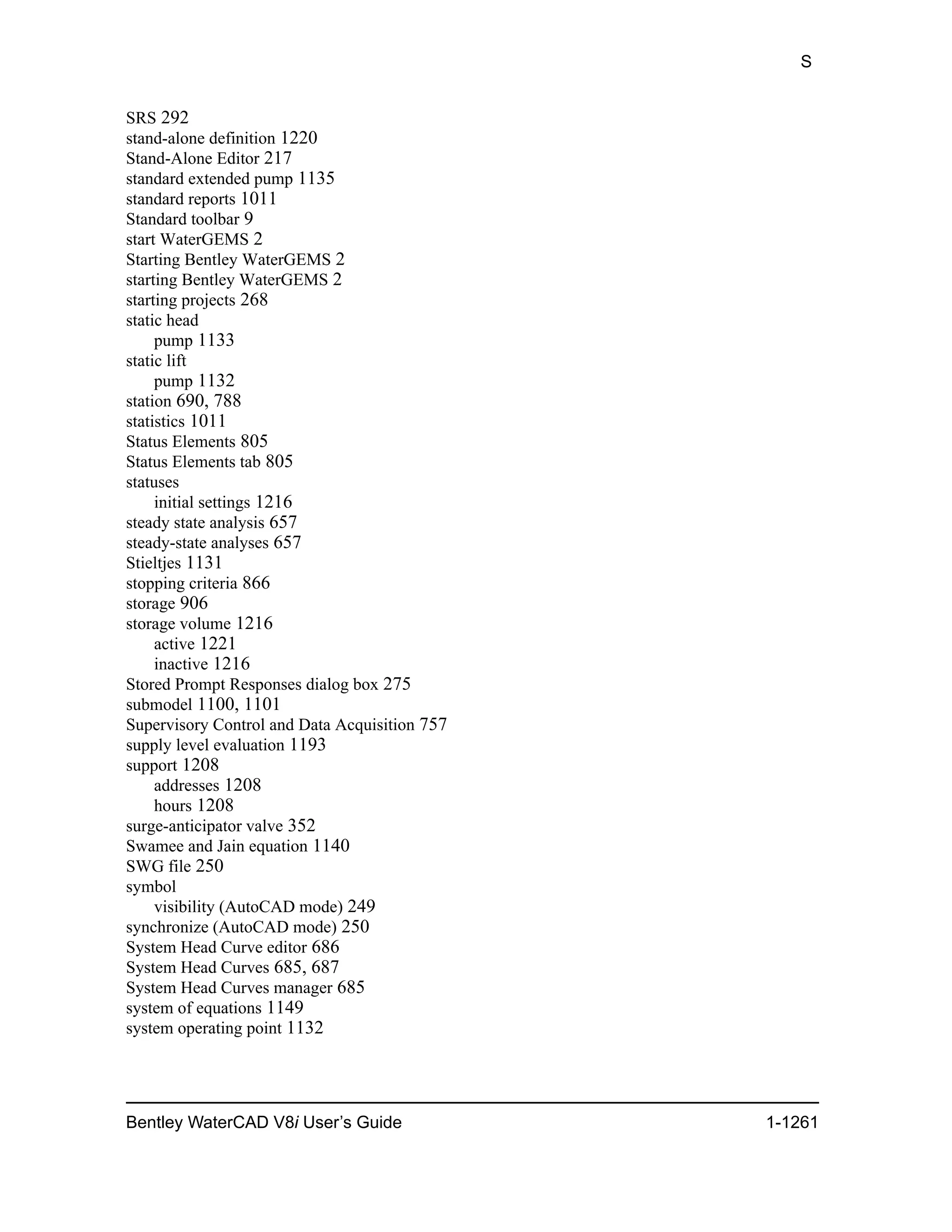 Water cad v8i user's guide