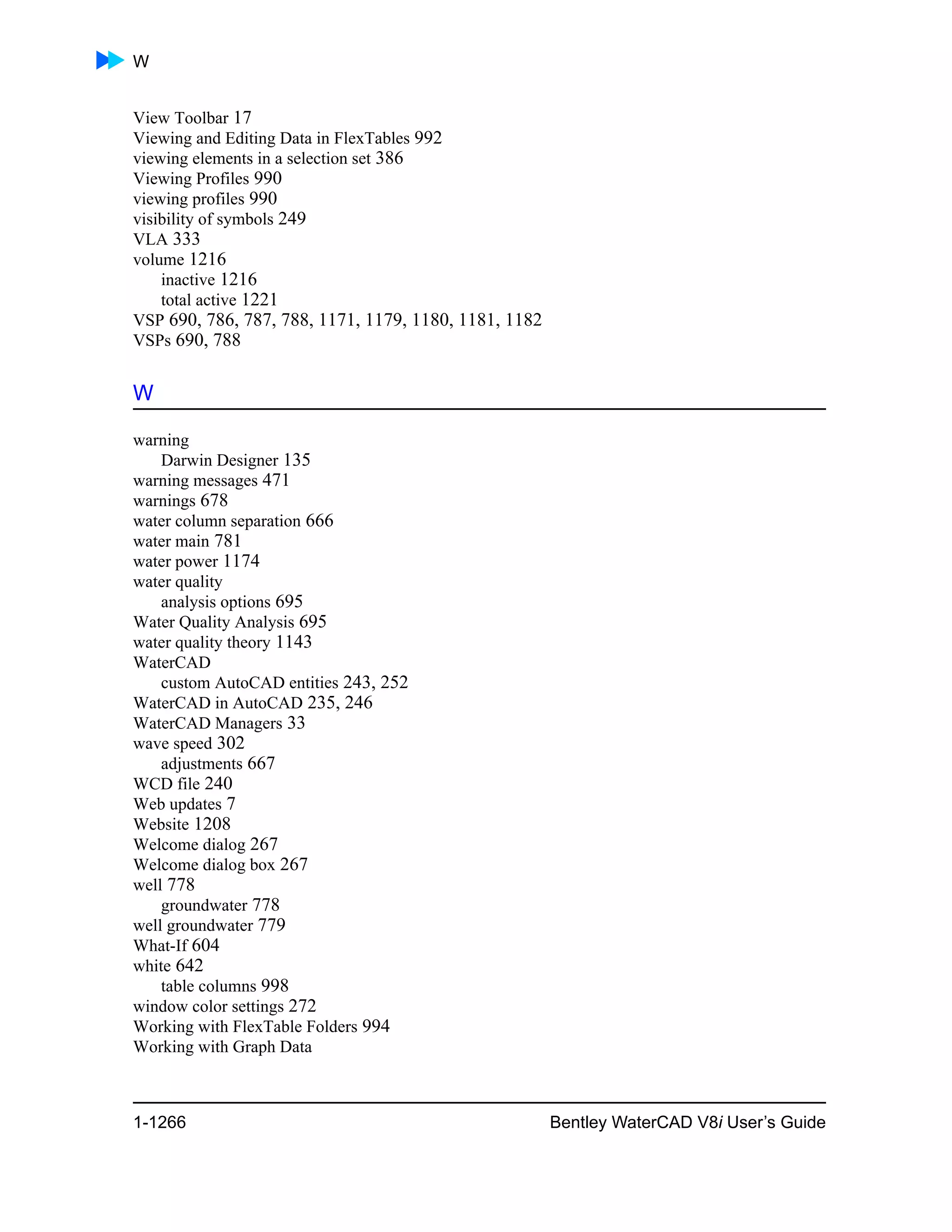 Water cad v8i user's guide