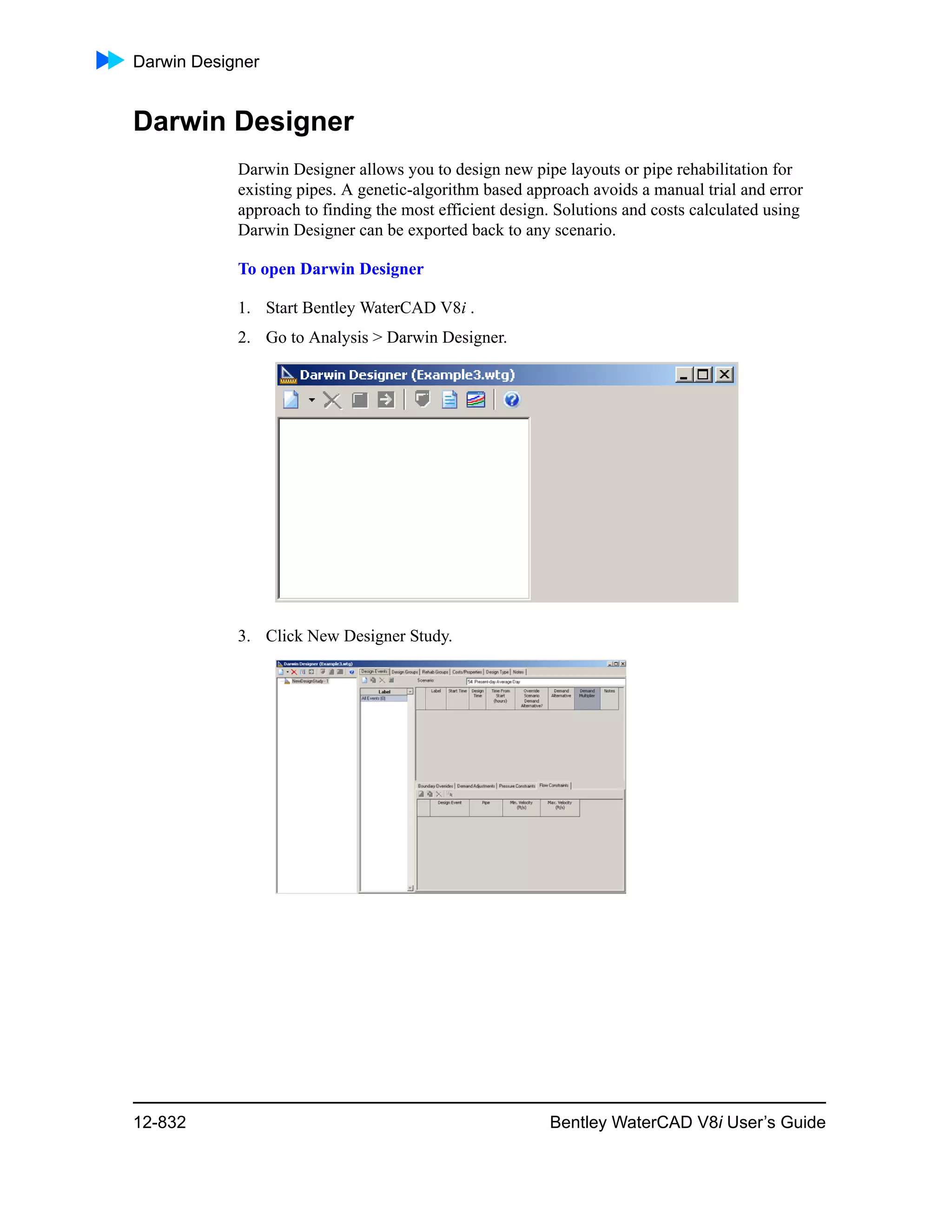 Water cad v8i user's guide