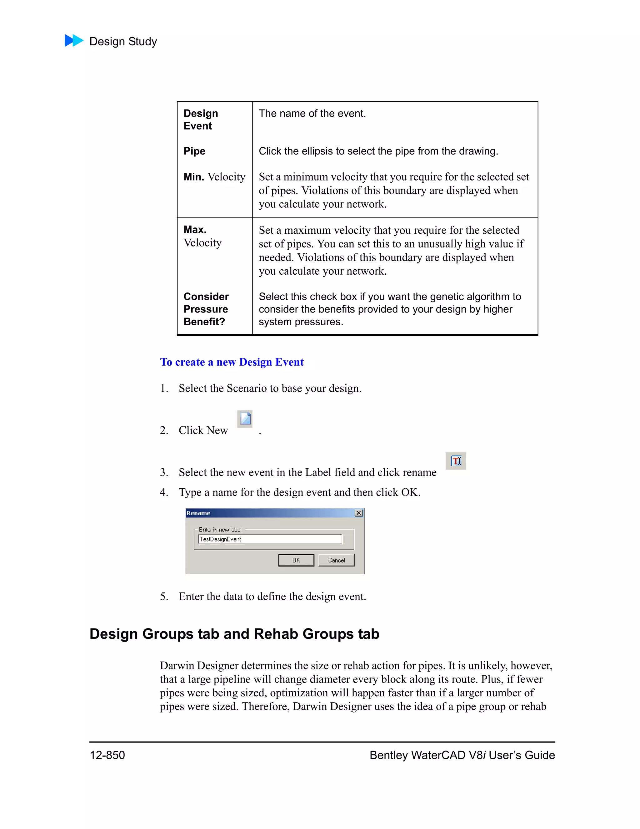 Water cad v8i user's guide