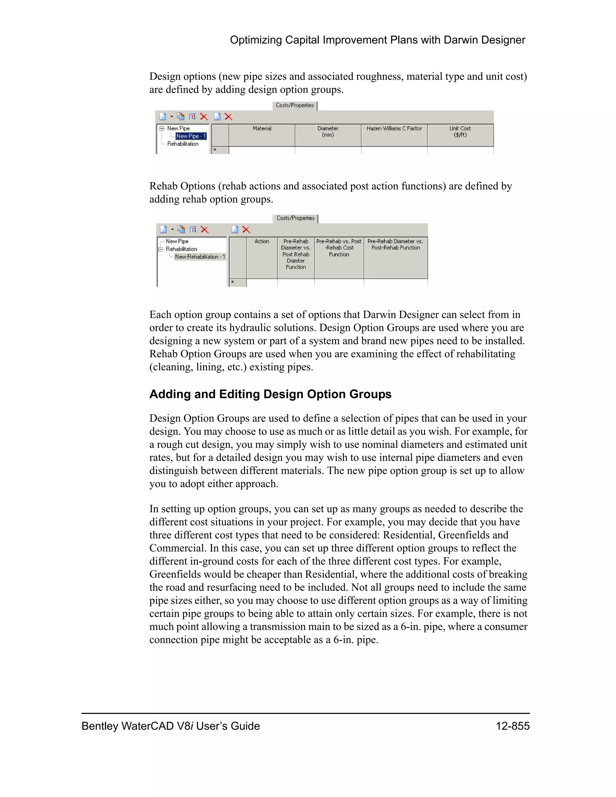 Water cad v8i user's guide