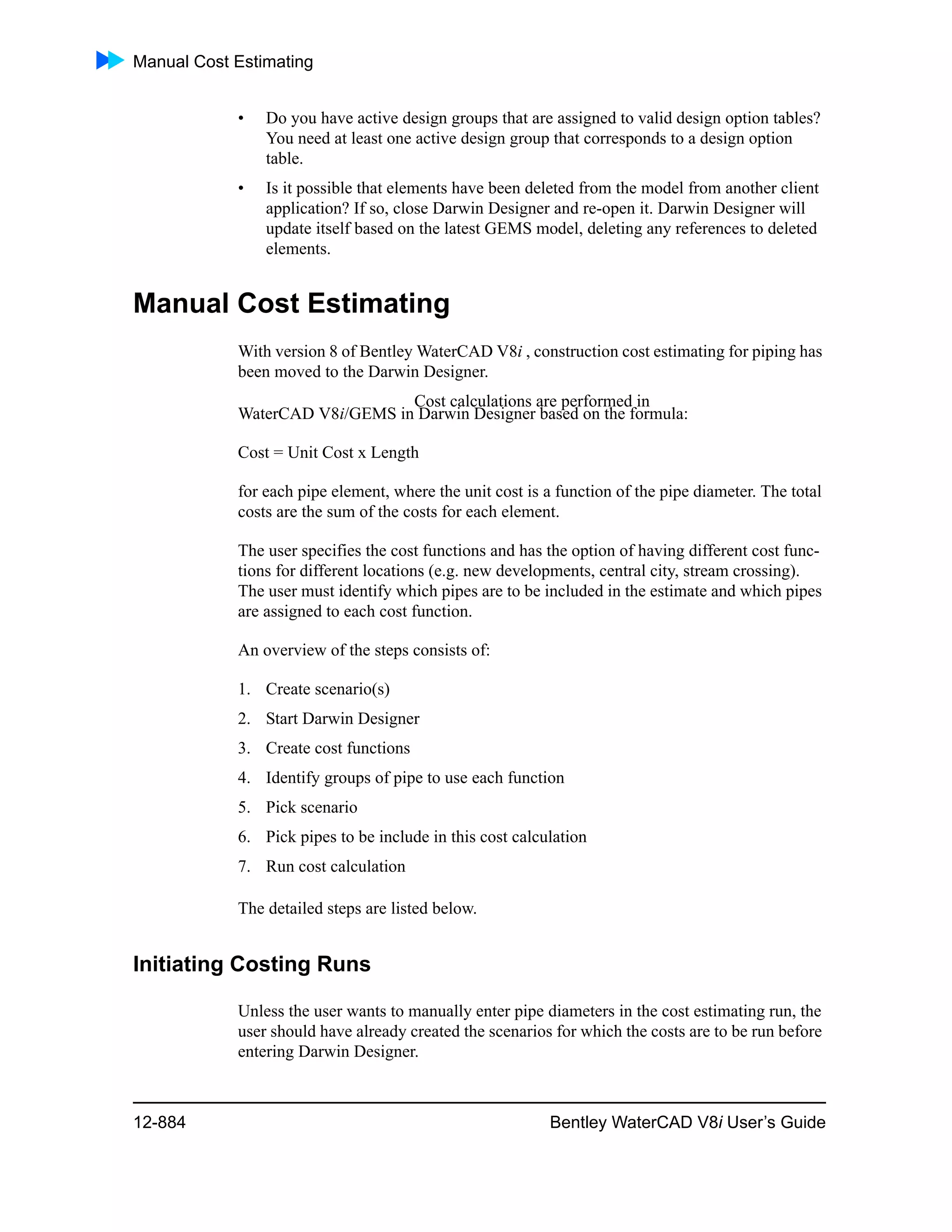 Water cad v8i user's guide