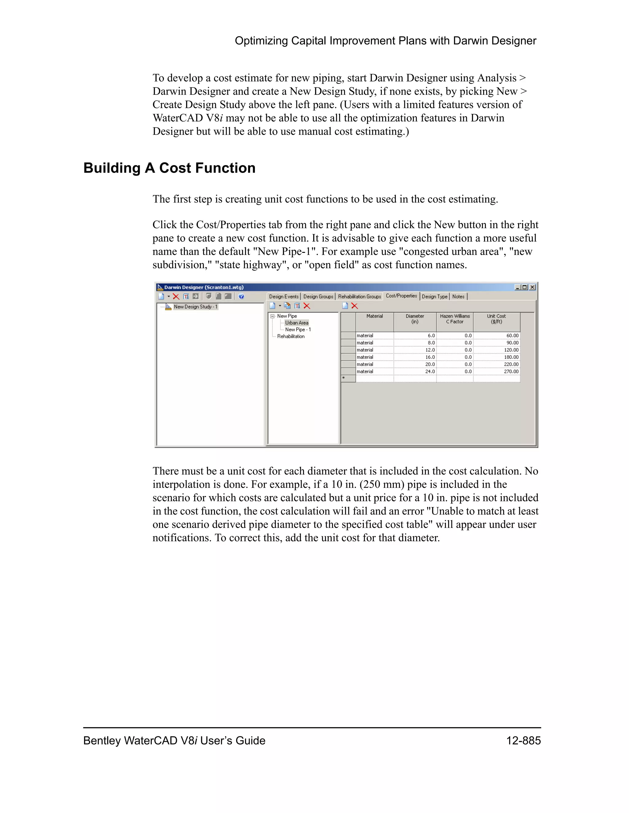 Water cad v8i user's guide