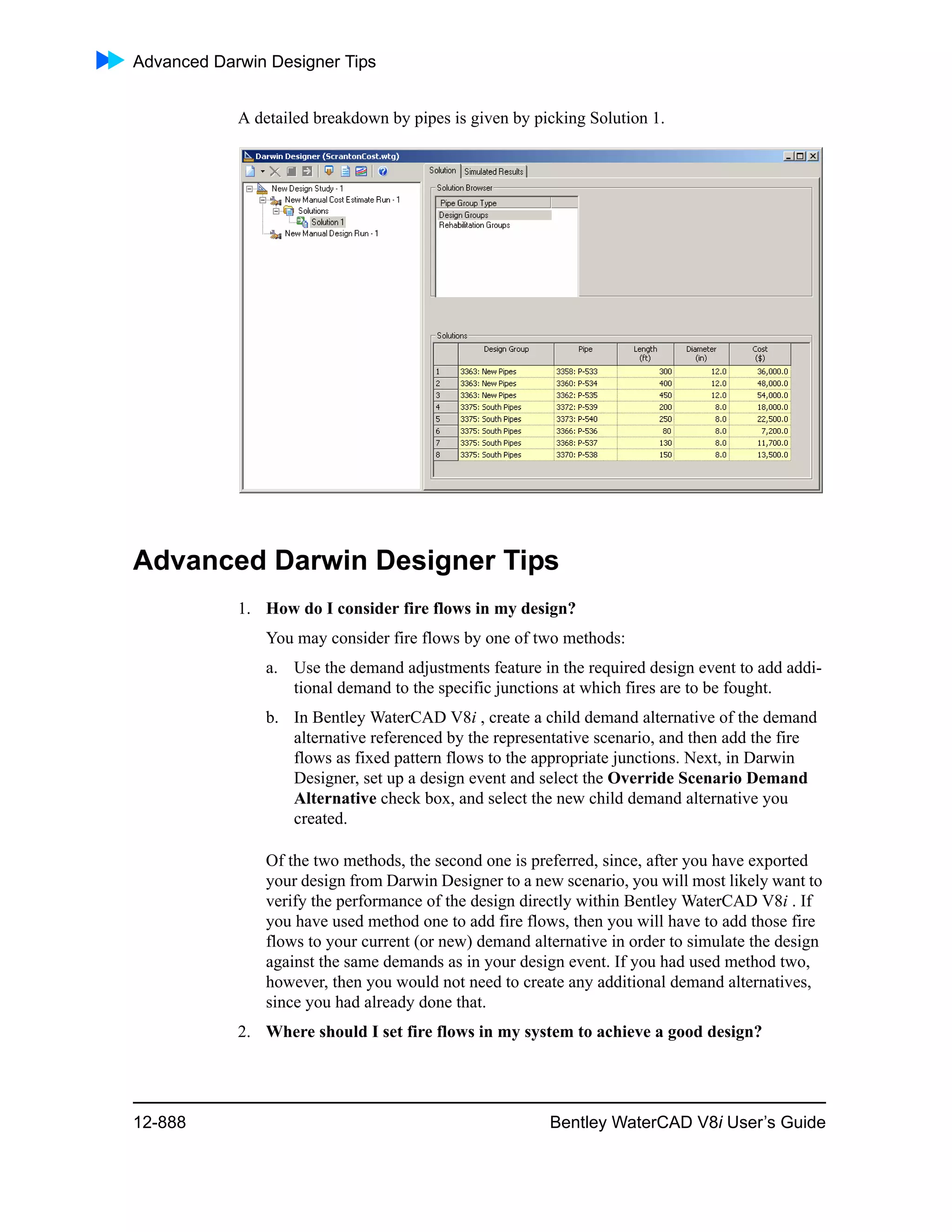Water cad v8i user's guide