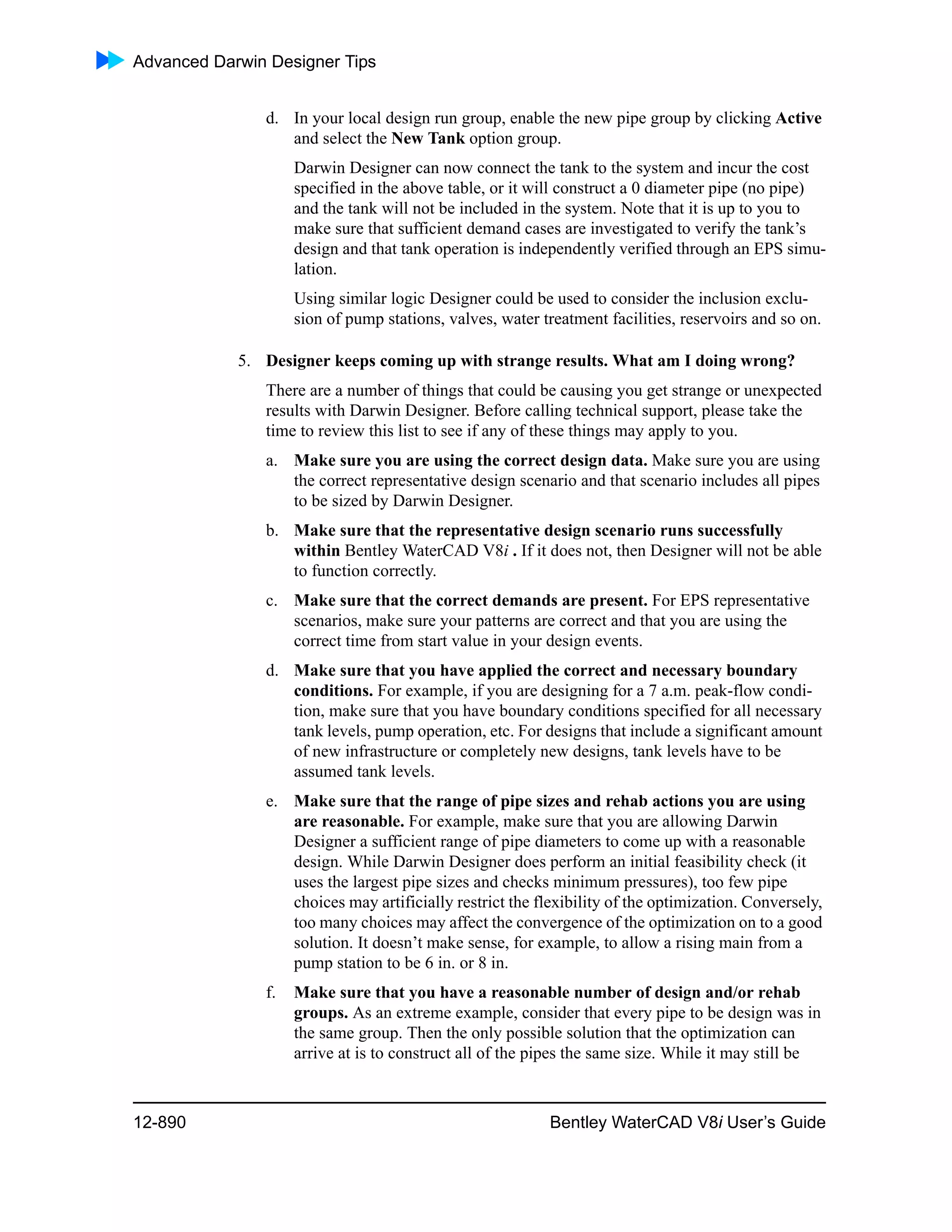 Water cad v8i user's guide