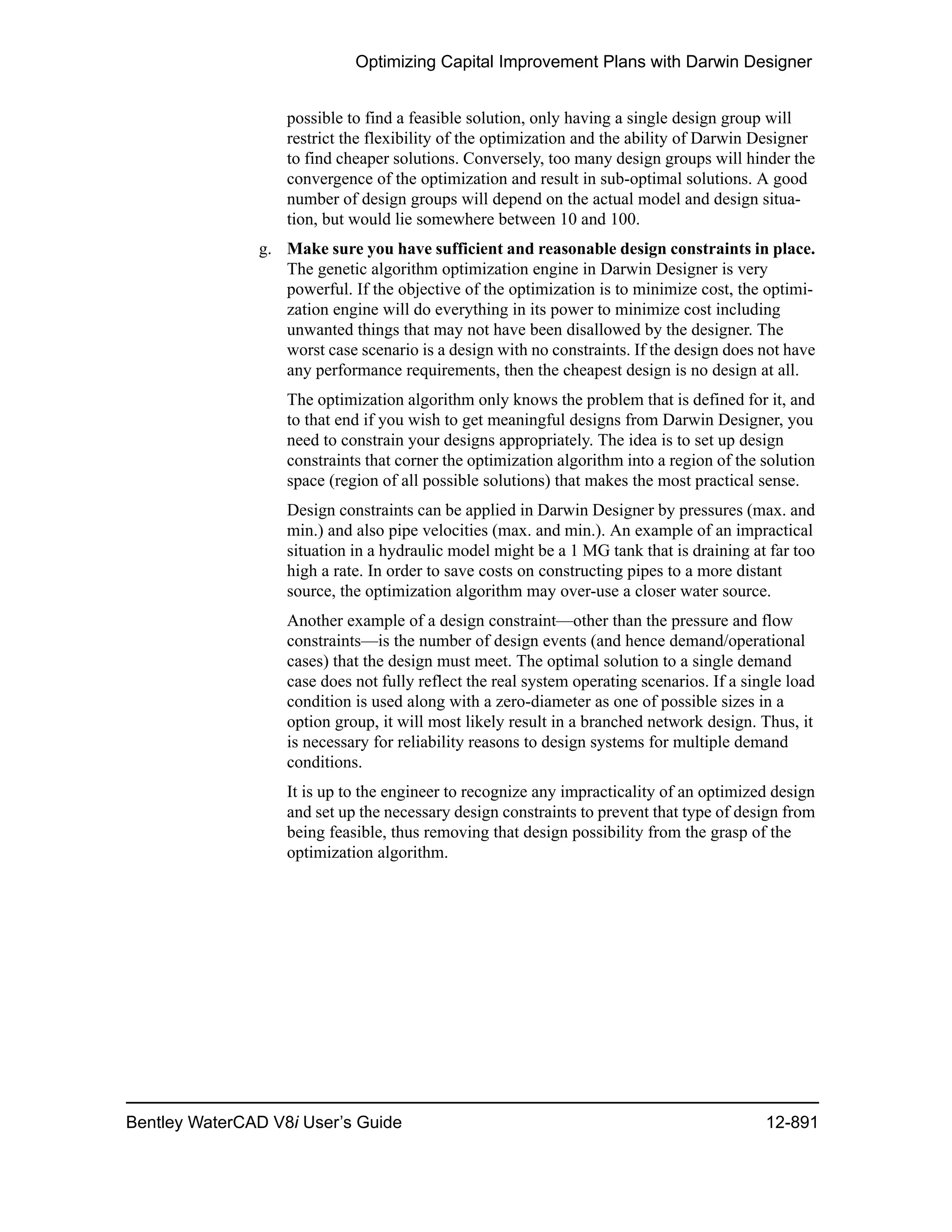 Water cad v8i user's guide