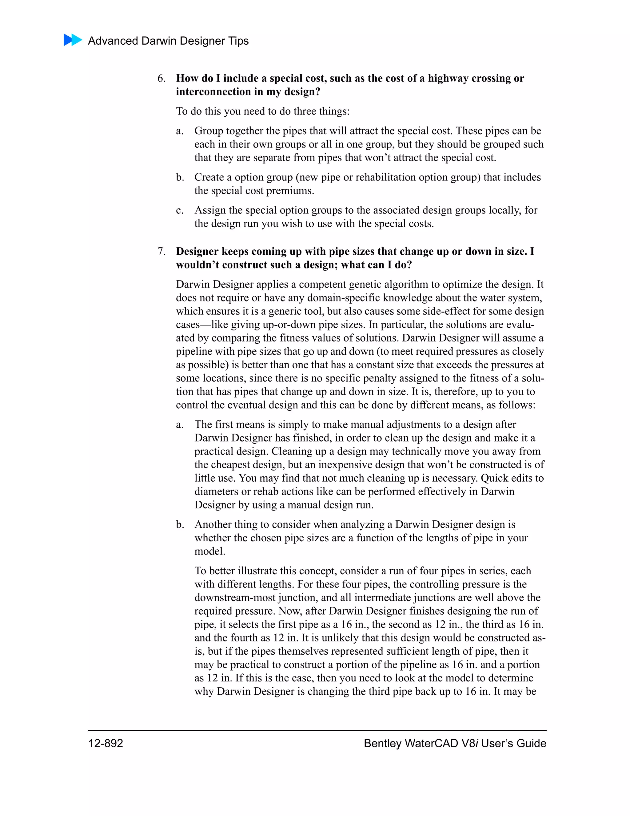 Water cad v8i user's guide