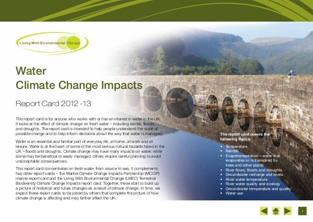 water climate change impacts report card 2012 2013 uk
