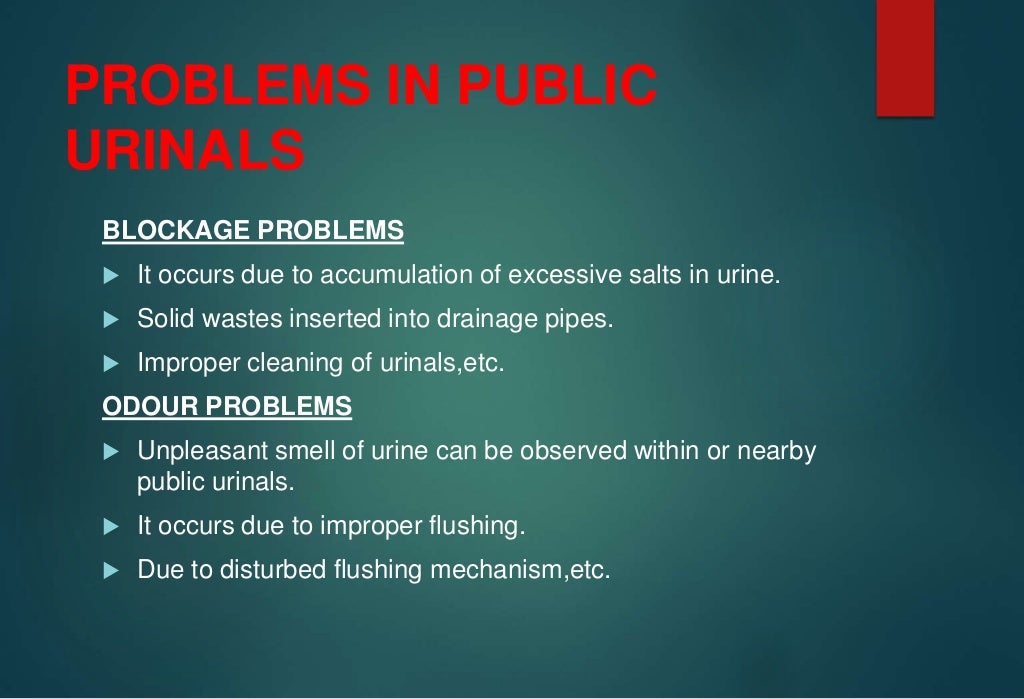 Water closets and urinals