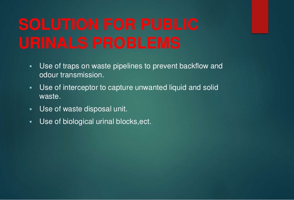 Water closets and urinals