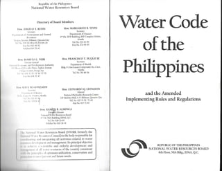 Water code of the philippines
