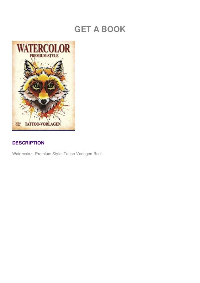 Download Pdf Watercolor Premium Style Tattoo Vorlagen Buch
