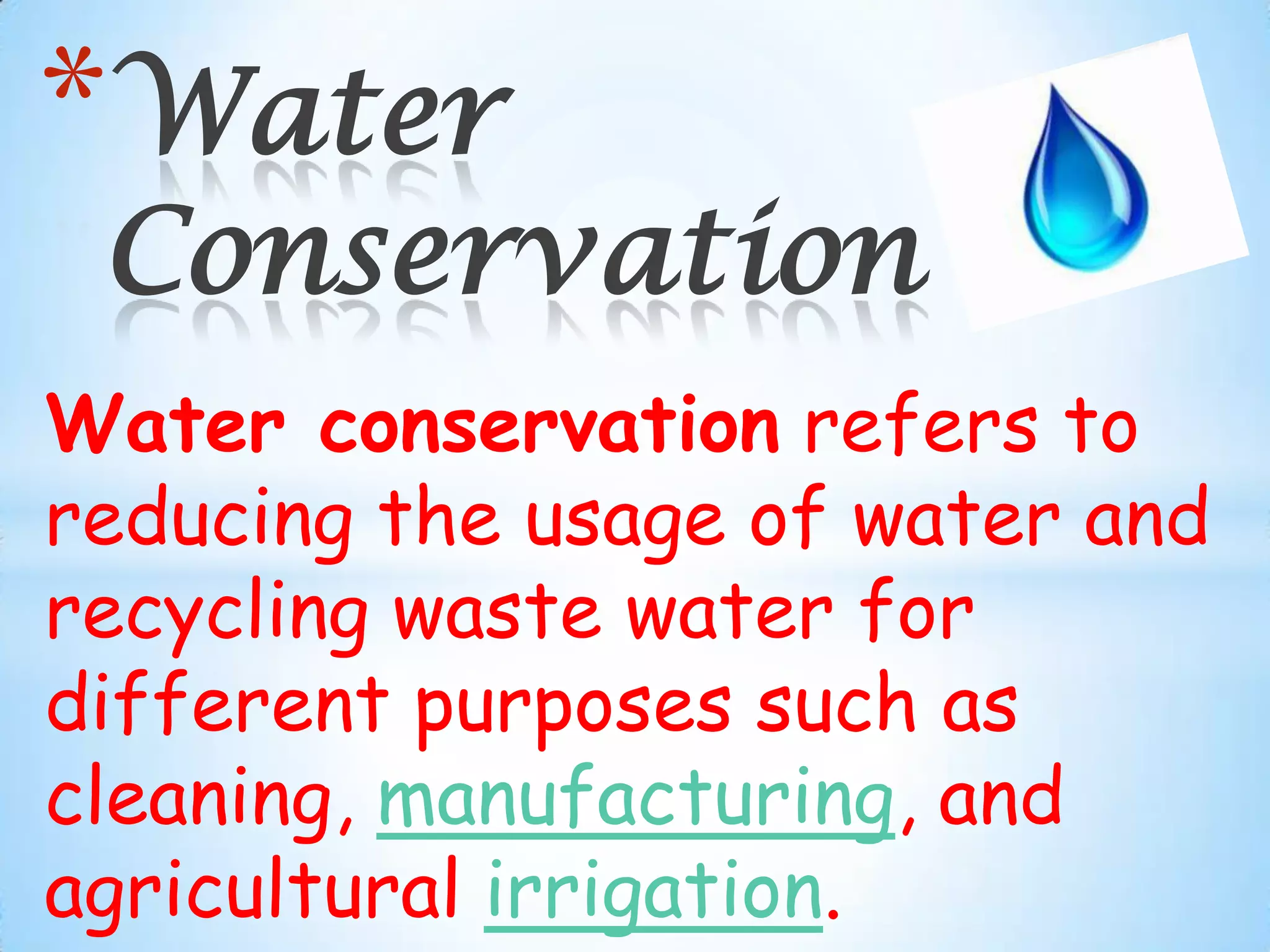 Water conservation. | PPTX