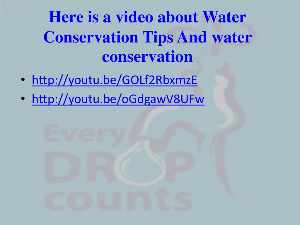 water conservation slideshare