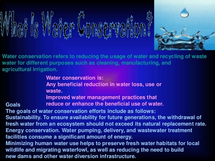 Water Conservation Definition