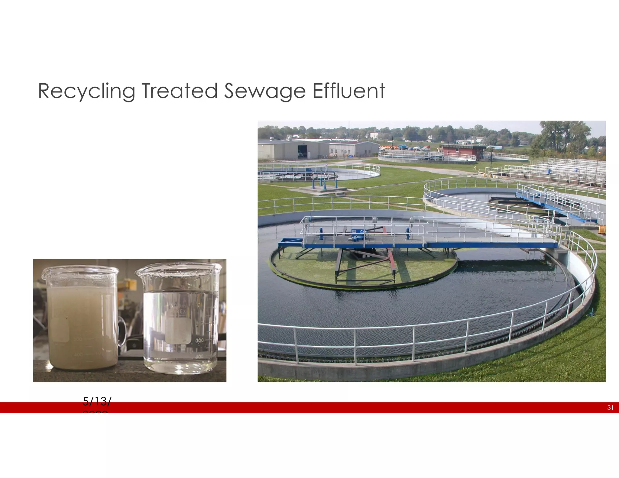 31
Recycling Treated Sewage Effluent
5/13/
2020
 