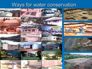 Ways for water conservation 