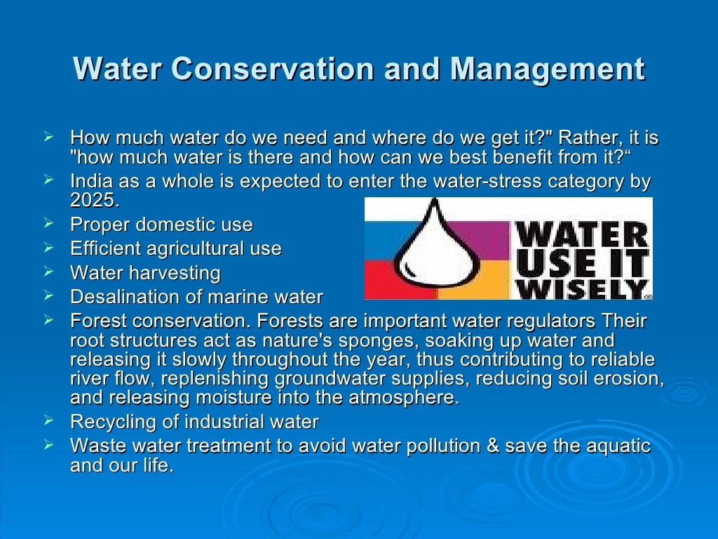 Water, Conservation & Management