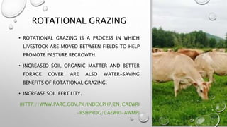 Grazing Process Water conservation methods in agriculture in pakistan | PPTX