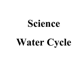 Science Water Cycle 